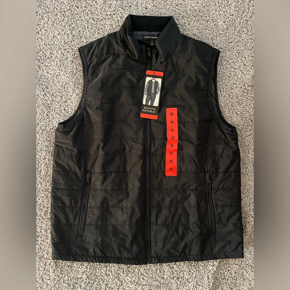 Banana republic men’s black vest size M - Picture 1 of 2